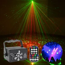 120 padrão rgb dj led laser lâmpada usb mini luz de discoteca controle remoto uv projetor casa casamento festa barra decoração palco luz
