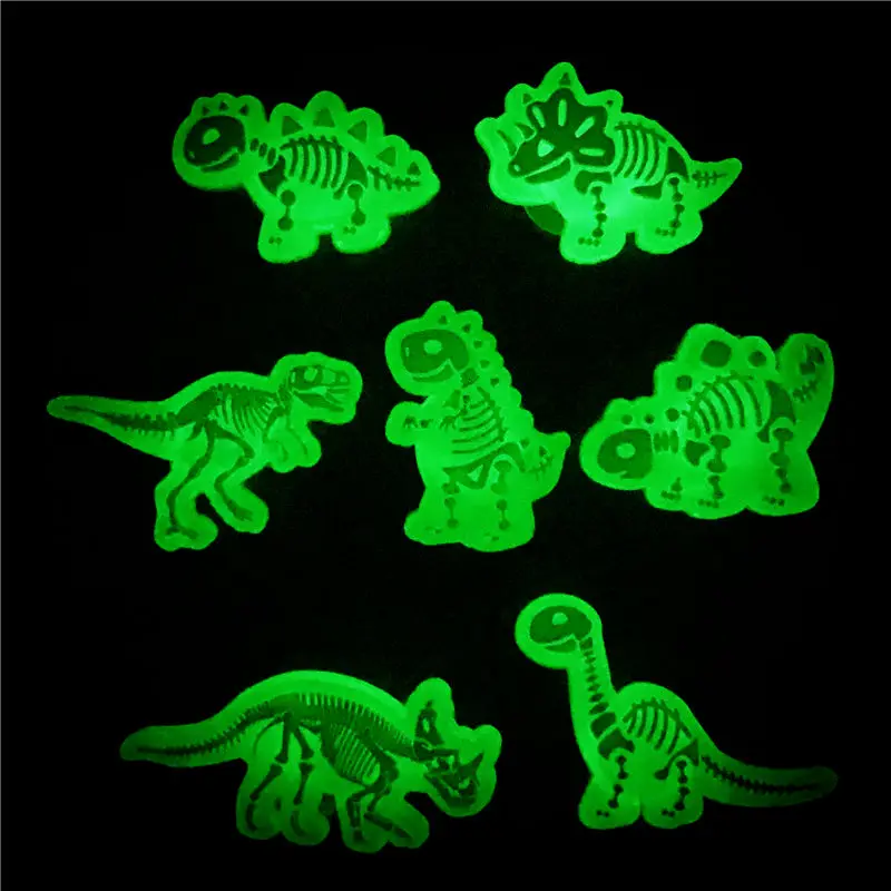 Shoe Charms Shoe Decorations 1pcs Luminous Shoe Charms Fluorescent White Dinosaur Skeleton PVC Shoe Buckle Decoration Upper Clips Fit Party Kids Gifts U286