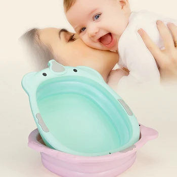 

Baby Folding Bath Tub Newborn Swim Tubs Bath Body Washing Portable Foldable Children Eco-friendly Non-Slip Safe Tubs