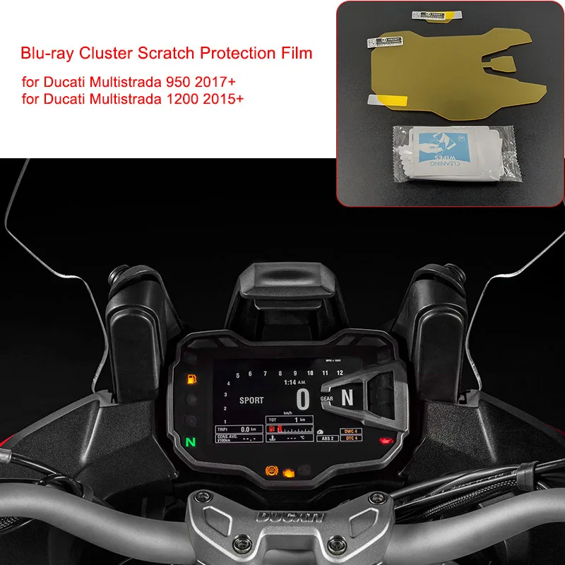 for Ducati Multistrada 950 2017+ Cluster Scratch Protection Film Speedometer Dashboard Shield for Ducati Multistrada 1200 2015+ (4)