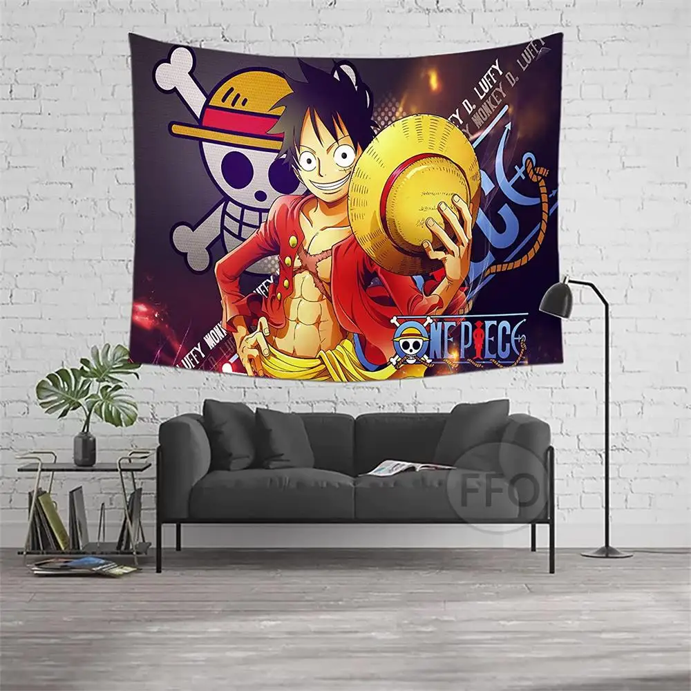 Cartoon One Piece Tapestry 3D Printing Tapestry Wall Hanging Kawaii Anime Tapestries Blanket Curtain Living Room Home Decor