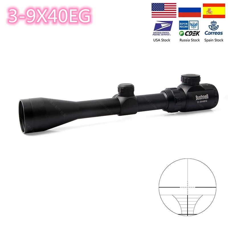 3-9X40EG оптический прицел Красный Зеленый дальномер с подсветкой для снайперской