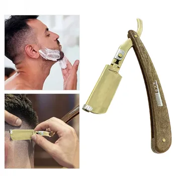 

Manual Shaver Folding Straight Stainless Steel Beard Shaver Hair