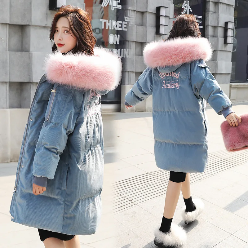 

Gold Velvet Cotton Coat Women's 2018 New Style down Coat Thick Dongdaemun Students Cotton-padded Jacket Women's Mid-length Loose