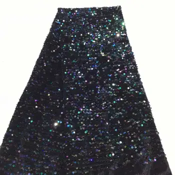 

High quality Nigeria mesh lace fabric 2020 Africa France mesh lace fabric embroidered ladies dress FR71