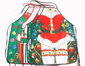 

1PC Christmas Printing Aprons Fashion Elves Apron Whimsy Novelty Gift Kitchen Apron Chef Waiter Kitchen Cook Apron QA 262