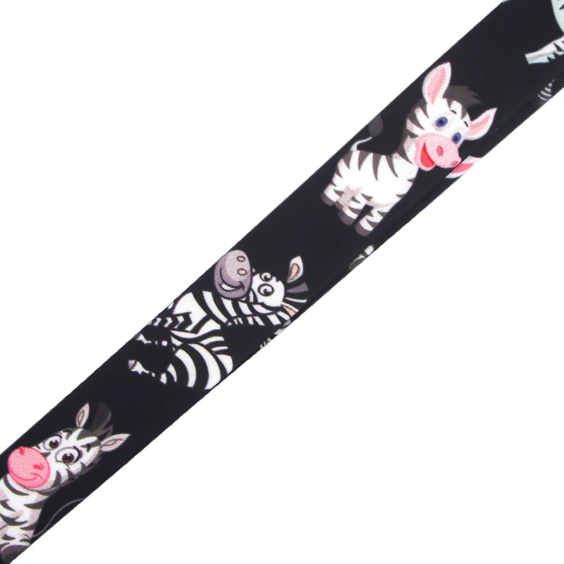 PC379 Zebra Lanyards Id Бейдж держатель Брелок ID Card Pass тренажерный зал мобильный бейдж держатель талреп держатель для ключей