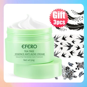 

Tea Tree Acne Treatment Face Cream Anti Acne Scar Removal Pimple Blackhead Moisturizing Whiten Oil-control Shrink Pore Skin Care