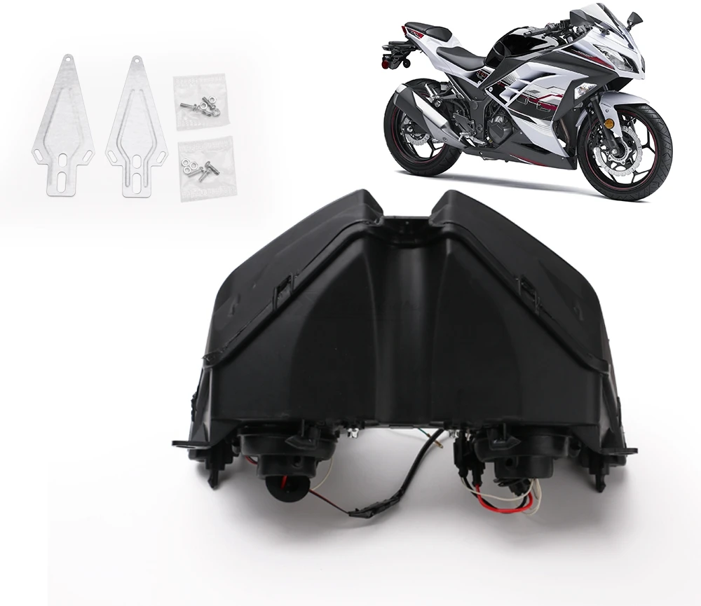 Ангел глаз для Кавасаки ниндзя 250 300 ZX6R ZX 6R NINJA250 NINJA300 HID проектор мотоцикла фара в сборе 2013
