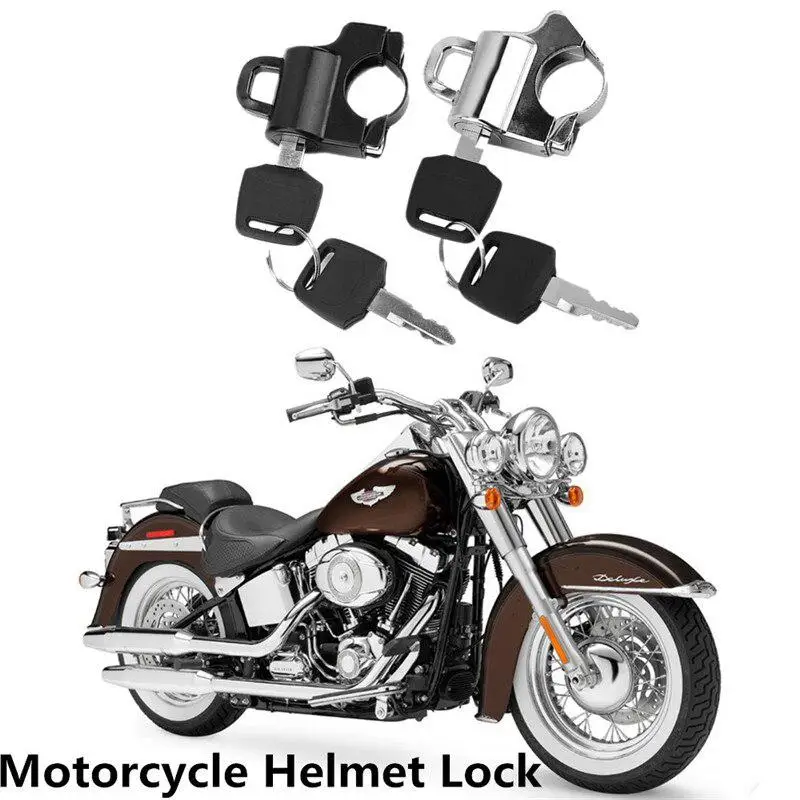 Универсальный мотоциклетный шлем замок безопасности шлем замок 22 мм руль замок с 2 клавишами мотоцикл с 22 мм