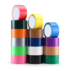 Color Cloth Base Tape Cloth Duct Tape Carpet Floor Waterproof Tapes High Viscosity Adhesive Tape Multicolor DIY Decoration