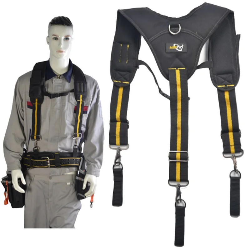 Work Tool Belt Y Type Men Tooling Suspender Can Hang Tool Bag Reducing Weight Multifunction Tooling Strap Heavy Braces Suspende