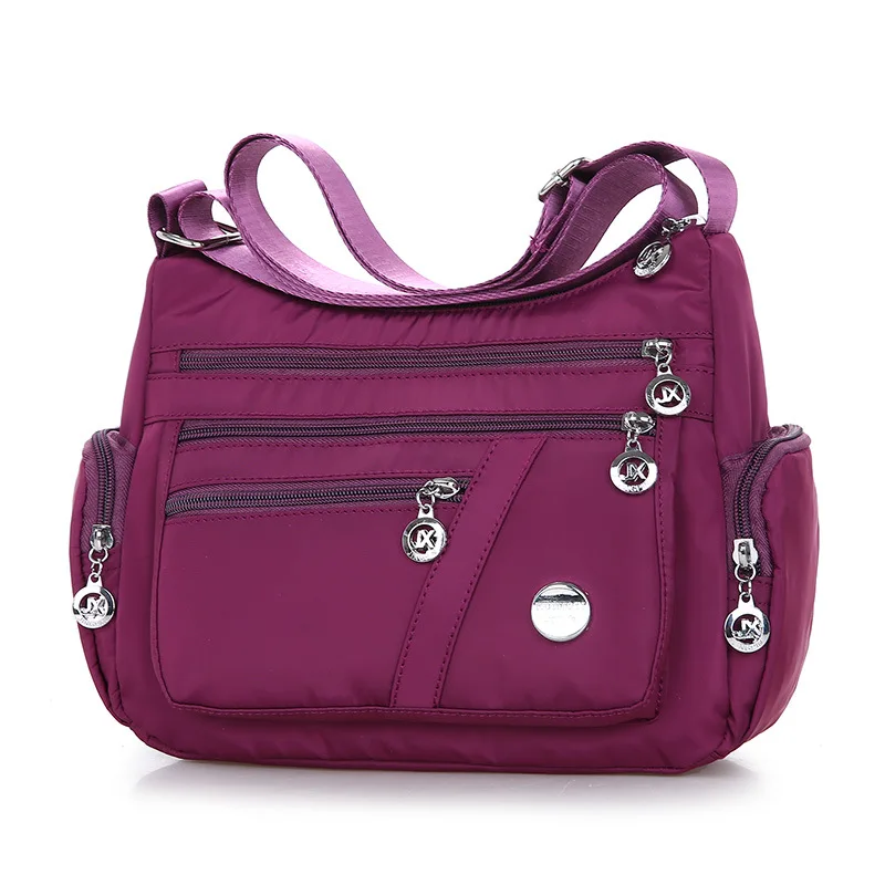 Bolso de hombro de nailon Oxford para mujer, bandolera de viaje de gran capacidad, resistente al agua