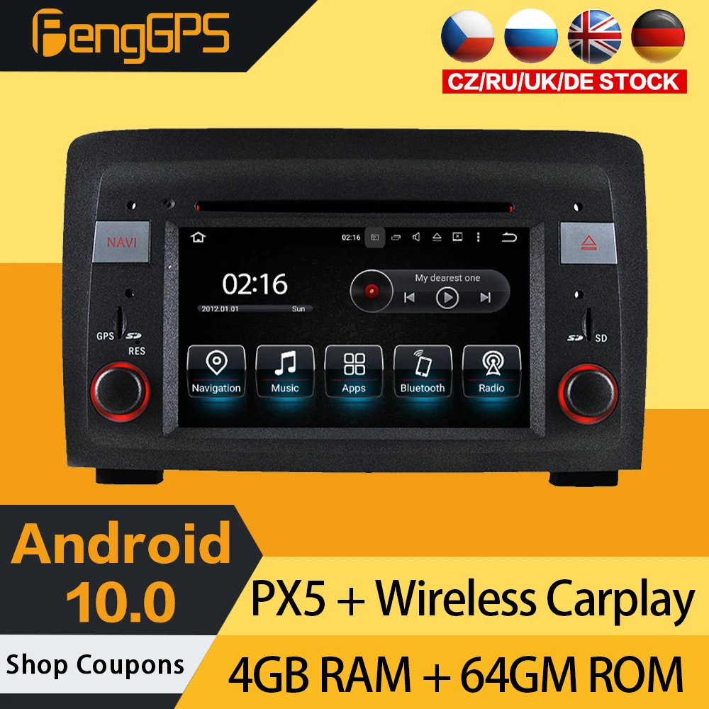 

Android 10,0 CD DVD-плеер для Fiat Idea Lancia Musa Радио Мультимедийный сенсорный экран GPS-навигация головное устройство Carplay стерео 8 ядер
