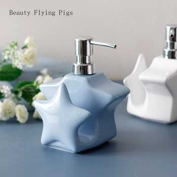 

Ceramics soap bottle Essence bottle Liquid foam Soap Dispenser Kitchen hand wash dispenser shampoo bottle Bathroom Accessories