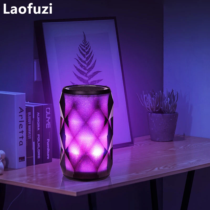 

Outdoor Bluetooth Speaker Colorful LED Light Powerful Bass Portable Wireless Small Home Micro Loudspeaker Soundbox Subwoofer