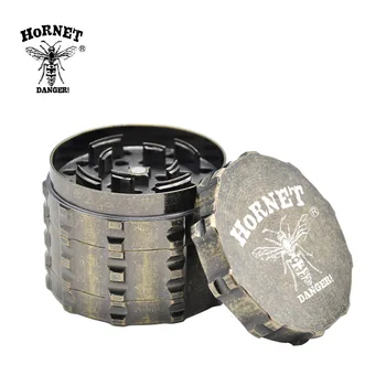 

HORNET DANGER 4 Layers Dia.60mm Gear Heavy Zinc Alloy Herb Grinder Gear Spice Tobacco Grinder Smoking Crusher Hand Miller