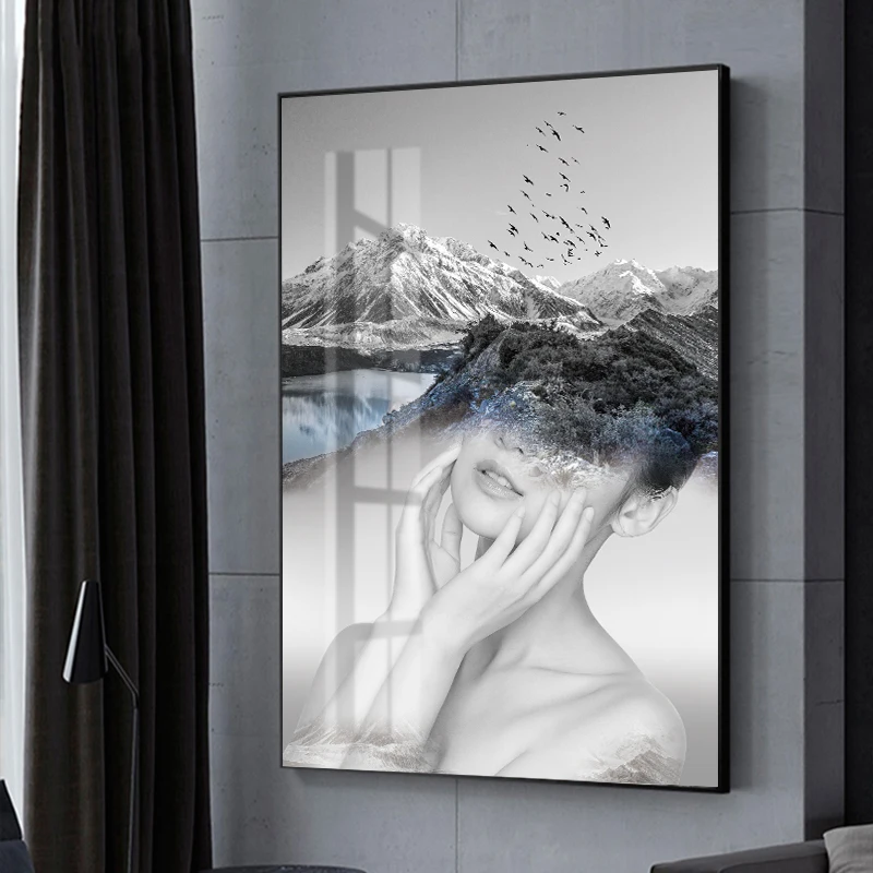 

Abstract Women Wall Art Painting On Canvas Art Posters and Prints Modern Landscape Decorative Pictures For Home Design