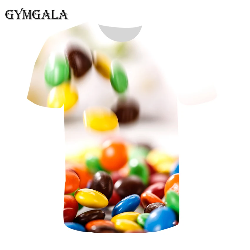 

Summer Harajuku German Chocolate Bean Color 3D Printing Fashion Street Short Sleeve Men and Women Can Wear 2020 Casual T-Shirt