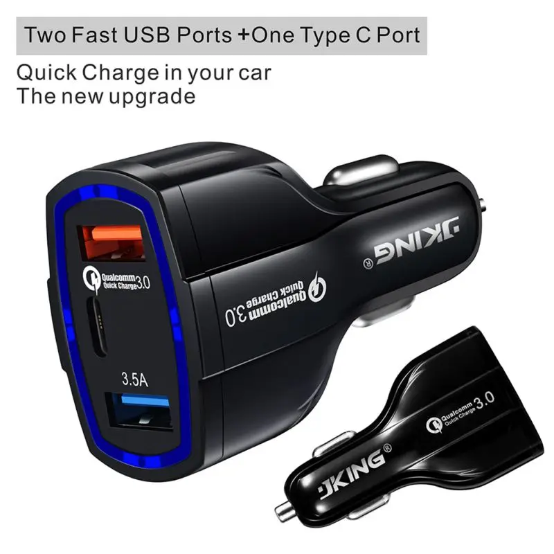 

Car Charger 5V 3.5A QC3.0 Turbo Fast Charging Car-charger Dual USB Car Mobile Phone Charger For SAMSUNG XIAOMI