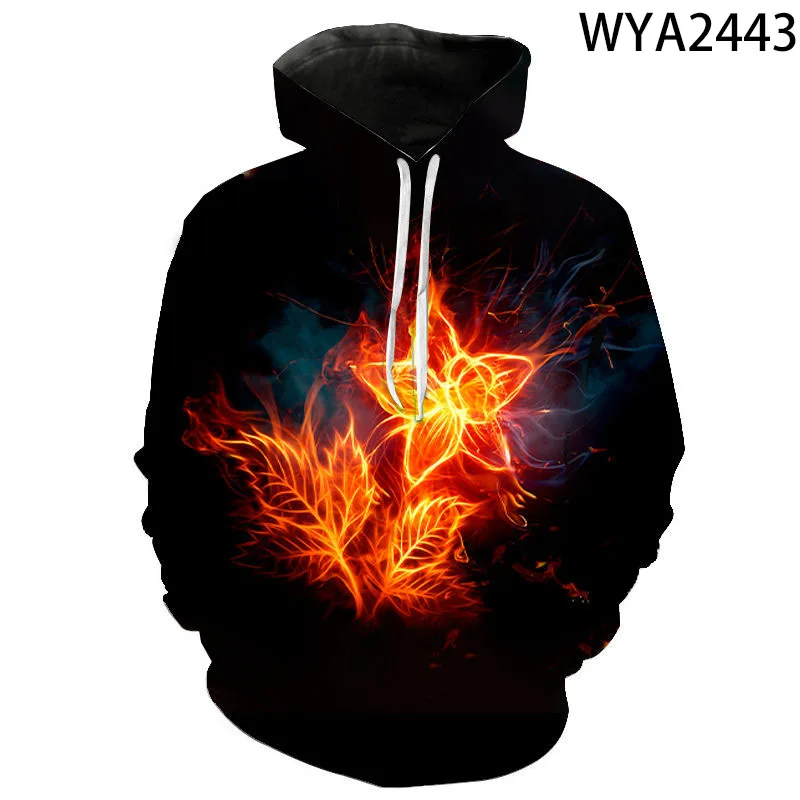 

New Flower 3D Printed Hoodies Pullover Long Sleeve Men Women Children Fashion Sweatshirts Boy Girl Kids Streetwear Tops