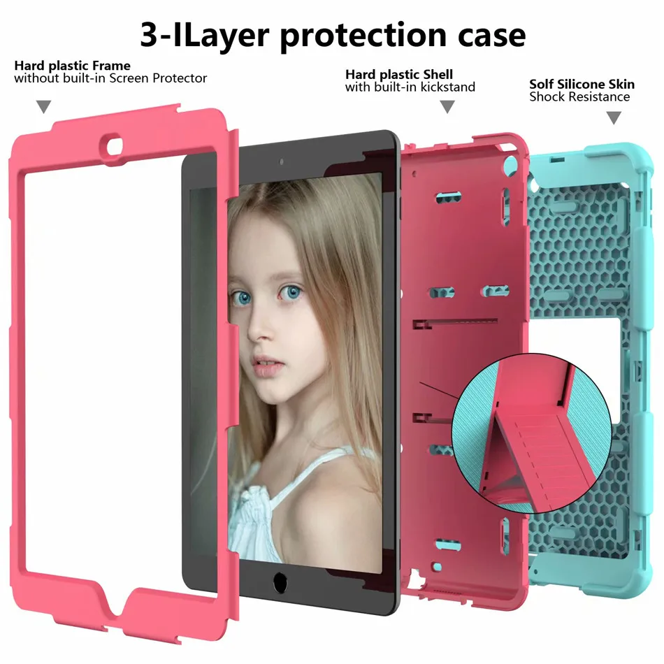 Чехол для ipad 10,2 7th Gen A2198 A2200 10," планшет Funda Capa тяжелый бронированный противоударный чехол для детей ipad 10,2 с карандашом