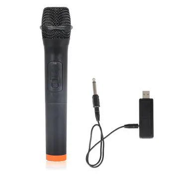

UHF 3.5mm 6.35mm Handheld Wireless Microphone Karaoke Mic with USB Receiver