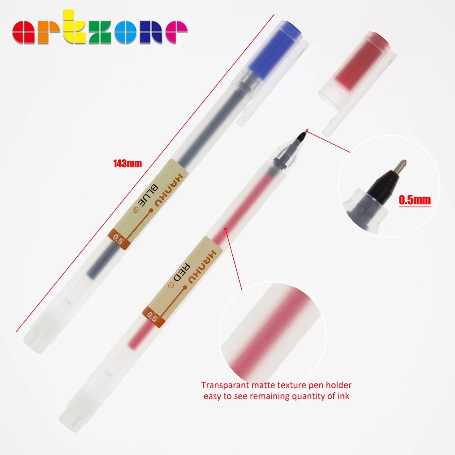 HANKU Glitter Highlighters Pens 10 Pack Chisel Tip Assorted Pastel