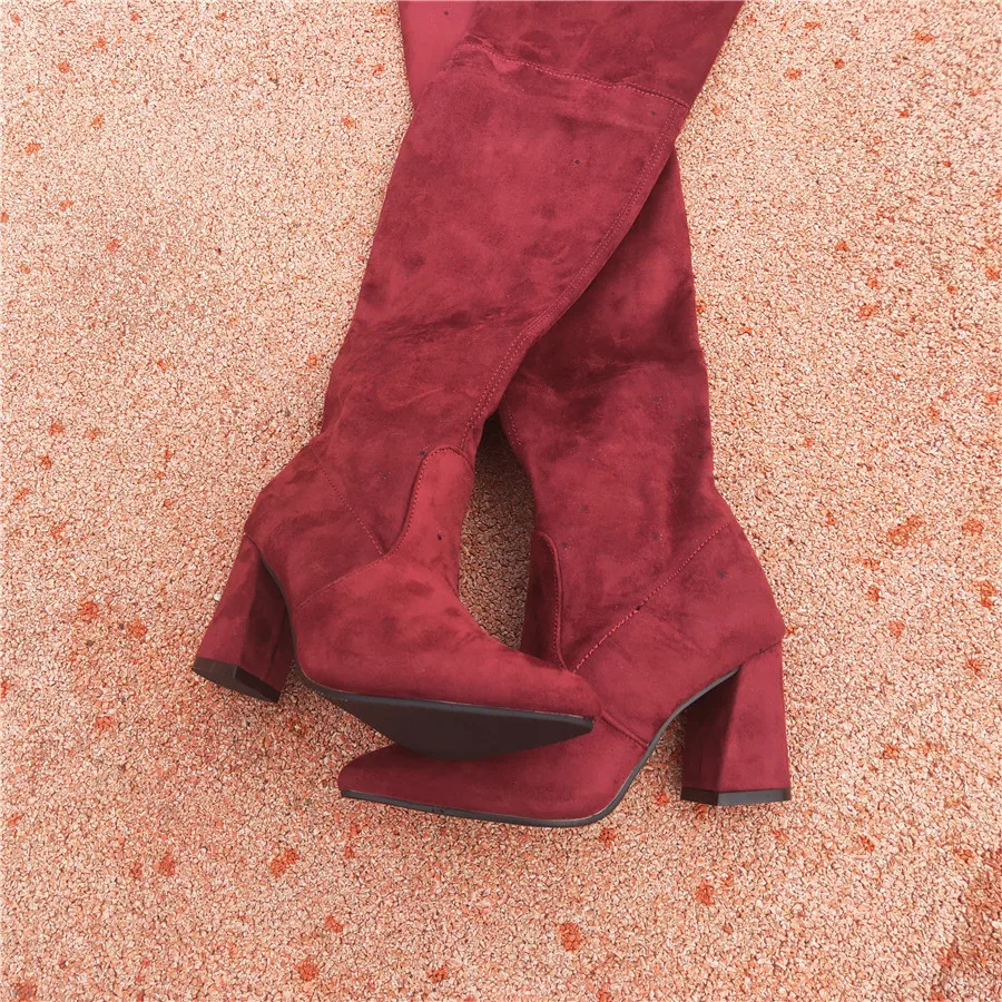

platform suede women Long Woman 2019 England Overknee High Thin boots Autumn