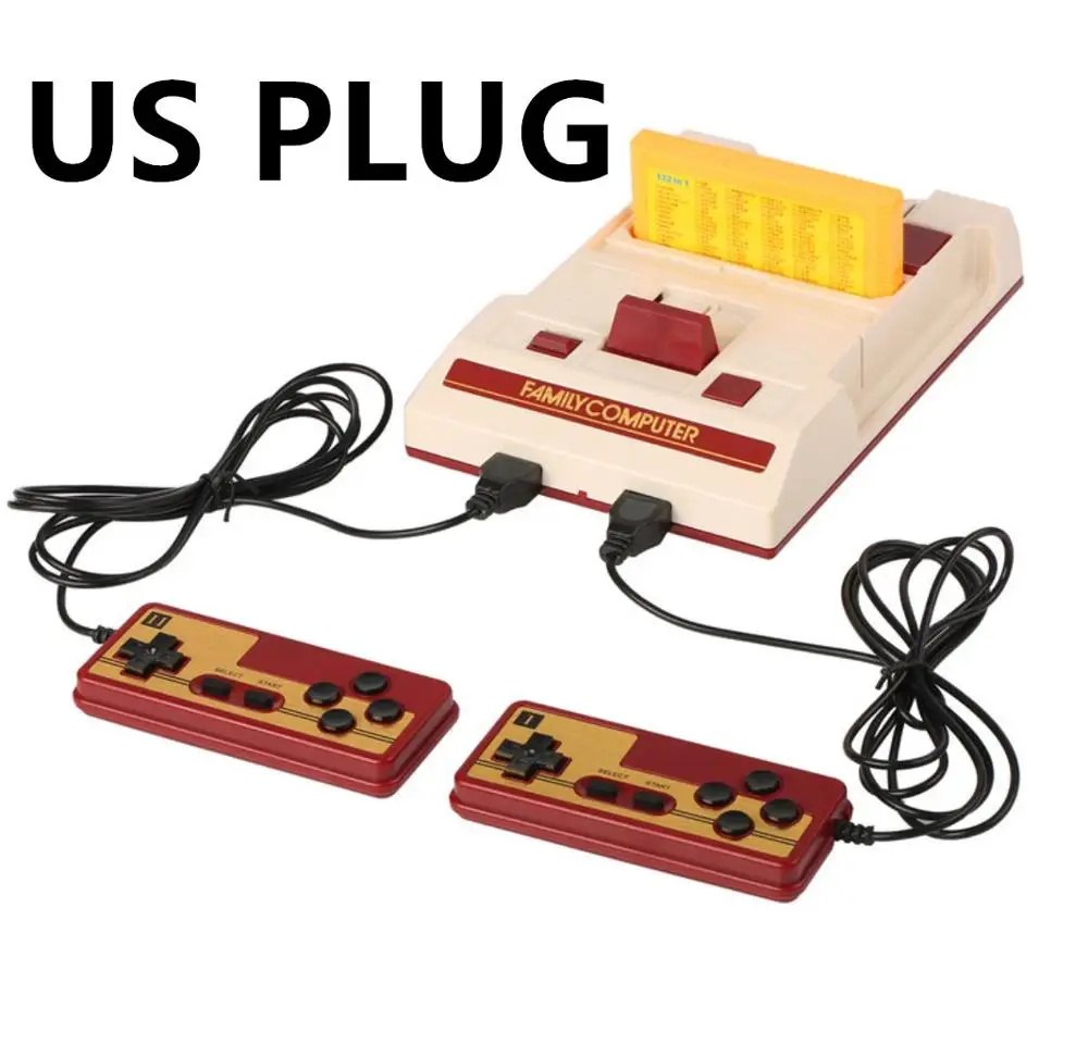 US Plug Built-in 500 ТВ игровая консоль встроенные 500 игры видео игровая консоль игровая машина 8 бит ТВ игровая консоль Ретро аркадная игра классический подарок - Цвет: US Plug Built-in 500