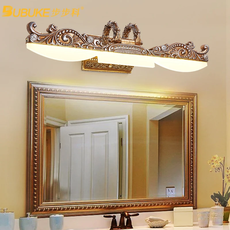 Настенный светильник, европейская лампа шкафа с зеркалом, американская ванная комната, водонепроницаемый ретро головной светильник wl4211028