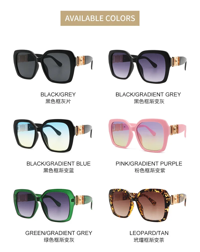 Newest Design Big Frame Oversized Sunglasses Women Luxury Brand Large Flat Top Sun Glasses Trendy Square Gradient Shades cute sunglasses