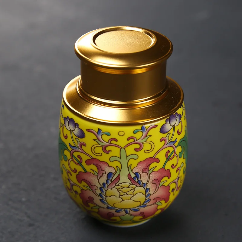 4 180ml Керамическая коробка для чая s, винтажная коробка для чая, китайский стиль, контейнер для еды, коробка для хранения конфет, керамическая коробка для хранения, органайзер для дома, столовой, чайная банка - Цвет: 4 180ml