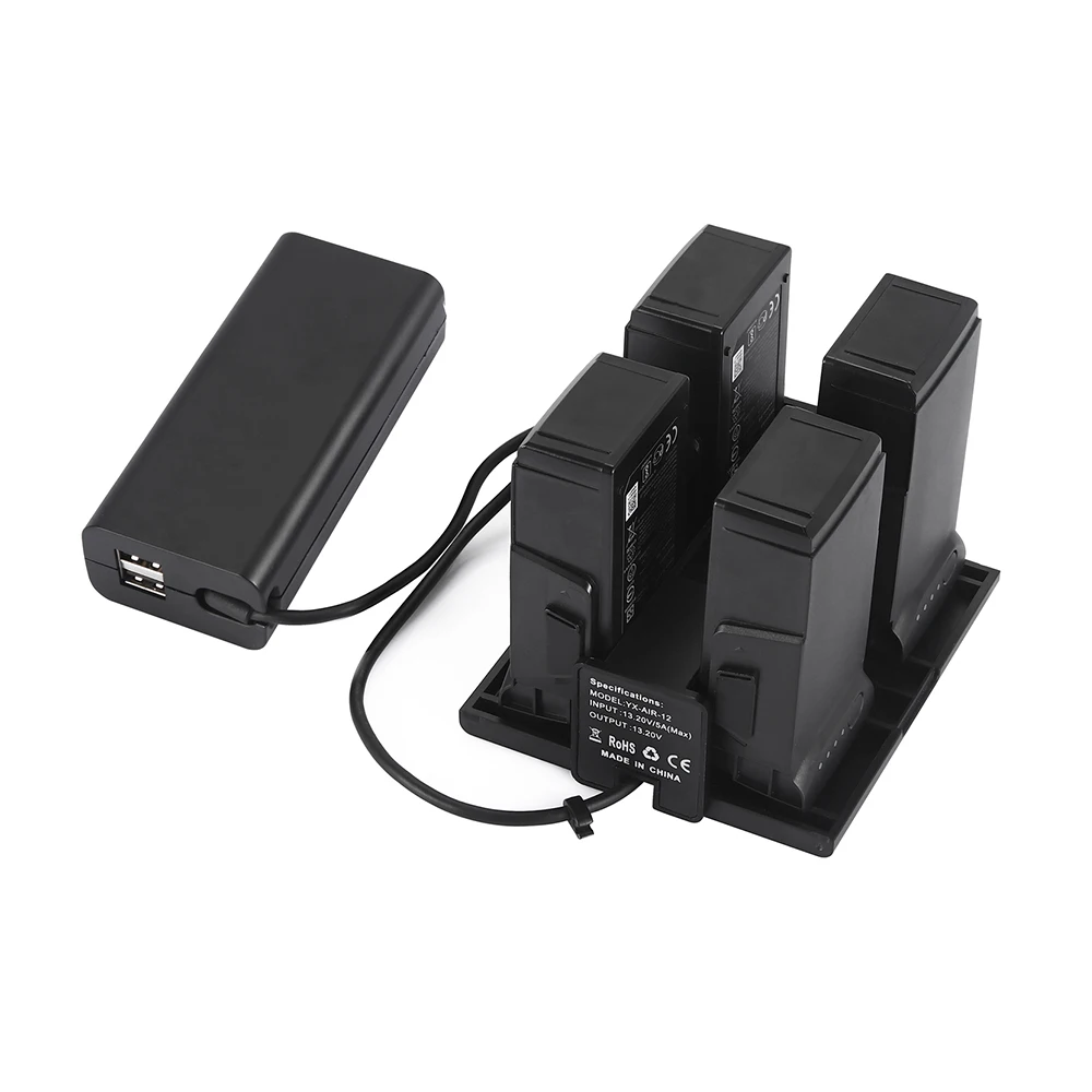 4 в 1 быстрое зарядное устройство для DJI Mavic Air Smart Charging Hub портативное мини складное зарядное устройство беспилотный летный аккумулятор менеджер с дисплеем
