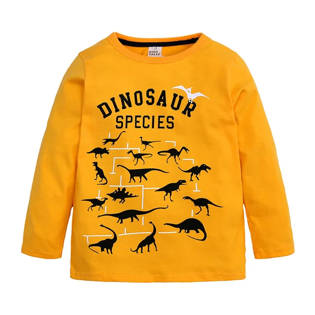 Boy T Shirts Long Sleeve For Children Baby Casual Cartoon Dinosaur Brand Fashion Kids Tops & Tees 7905