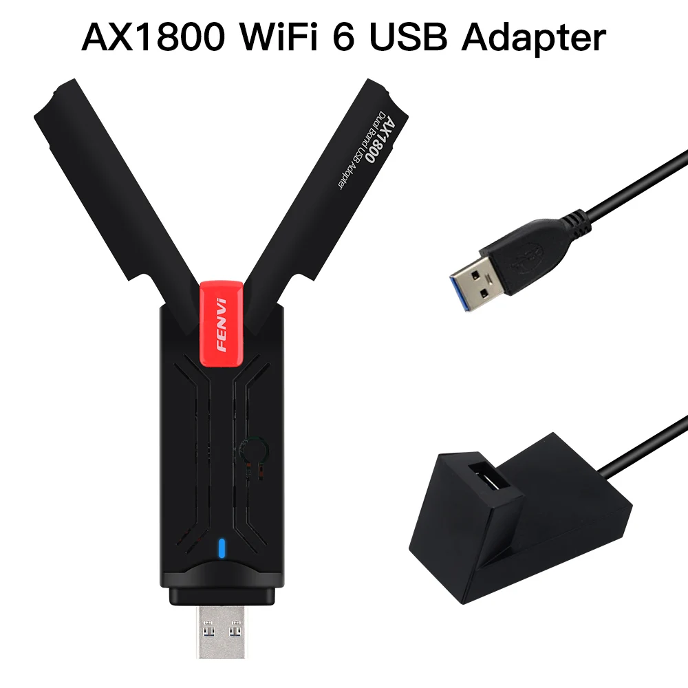 Adaptateur WiFi 6 USB 1800 3.0 Mbps 802.11AX, Récepteur Sans Fil 2.4G/5GHz,  Dongle USB WiFi6 RTL8832AU, Prise En Charge MU MIMO Win 7 10 11 Pour PC,  Nouveau Du 10,63 €