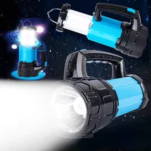 Перезаряжаемая ручная лампа, походный фонарь, прожектор, светодиодный фонарь для работы, фонарь для прогулок, охоты и кемпинга, рыбалки