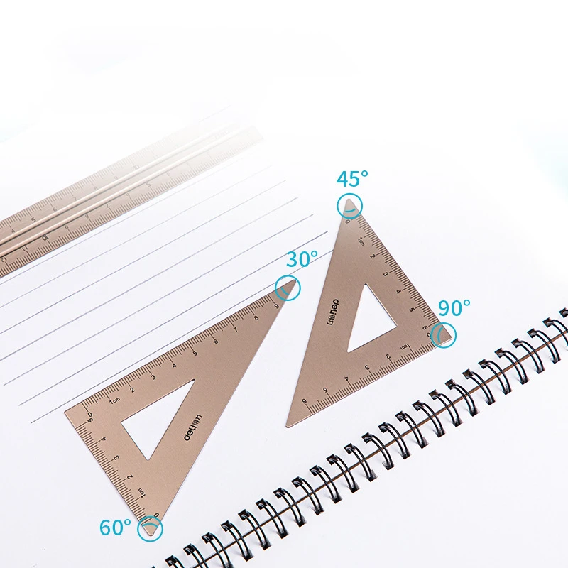 Geometry Set, Protractor, Ruler, 2 Triangles