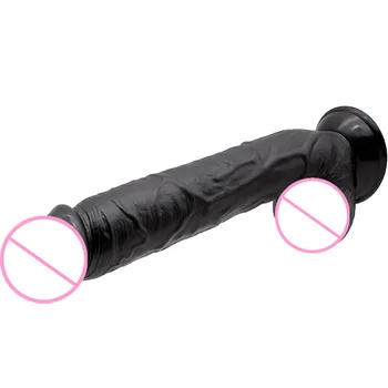 11inch Giant Black Flesh Huge Dildo Super Big Dick Anal Butt Large Dong Realistic Penis Female Masturbator Sex Toys for Women 3