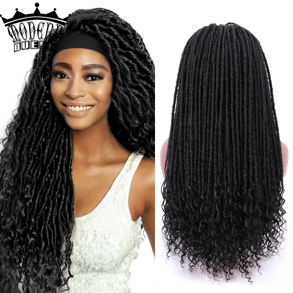 Long 24" Dreadlock Headband Wig Synthetic Soft Faux Locs Crochet Twist Hair  Braiding Wigs For Black Women Machine-made - Synthetic Wigs(for Black) -  AliExpress