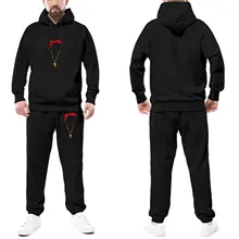

Tupac Womens Tracksuit Set Tupac Shakur Male Sweatsuits Sale Sweatpants and Hoodie Set Jogging