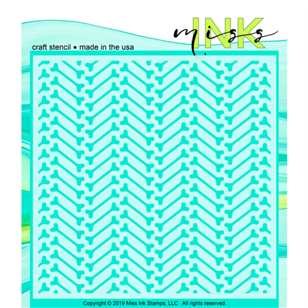 Bone Chevron 2021 Arrival New Metal Cutting Stencil Diary Scrapbooking Easter Craft Engraving Making Top Selling | Дом и сад
