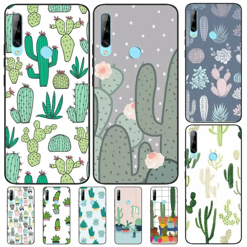 Cactus Green Newly Arrived Black Cell Phone Case For Huawei Enjoy 7S 8 7 7PLUS 8PLUS 8E 9 9E 9PLUS 10PLUS | Мобильные телефоны и