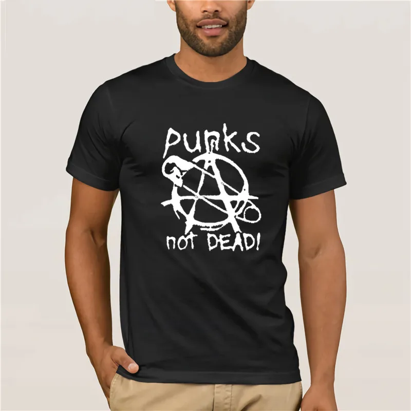 Новое поступление 2020 креативная Мужская футболка Punks Not Dea унисекс со слоганом| |
