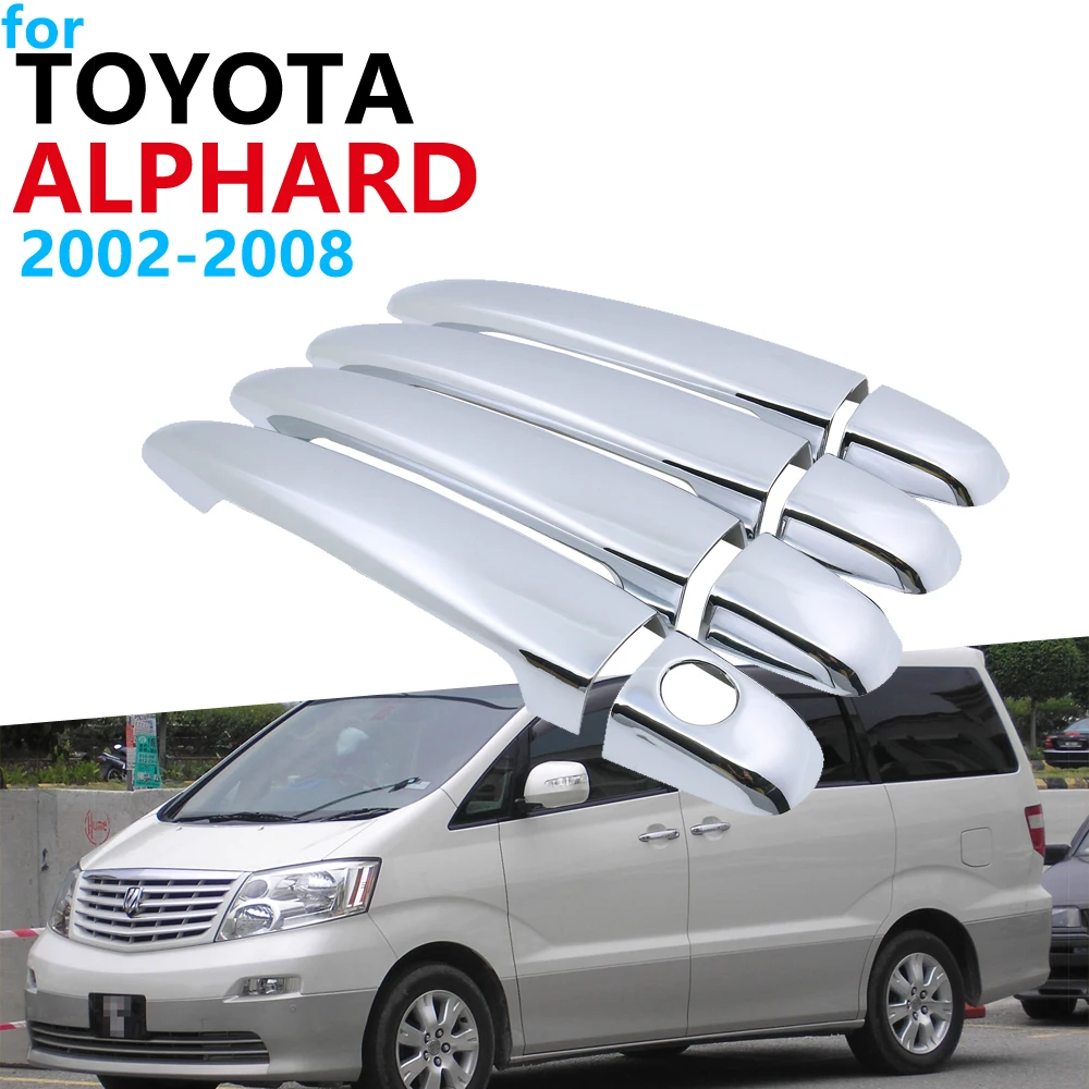 Роскошная хромированная накладка на ручку для Toyota Alphard AH10 2002 ~ 2008 аксессуары