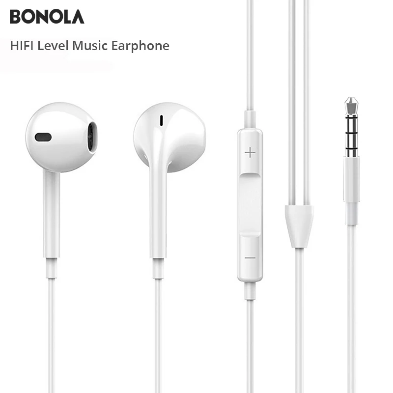 Bonola HiFi уровень музыки наушники 3 5 мм разъем вызова оригинальные Висячие линии для