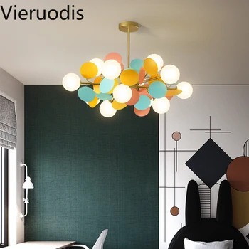 

Modern Multicolor Pendant Light Flower Branch Hanging Lamp for Living Room Bedroom Hotel Hall Lamp Suspension Luminaire Lighting