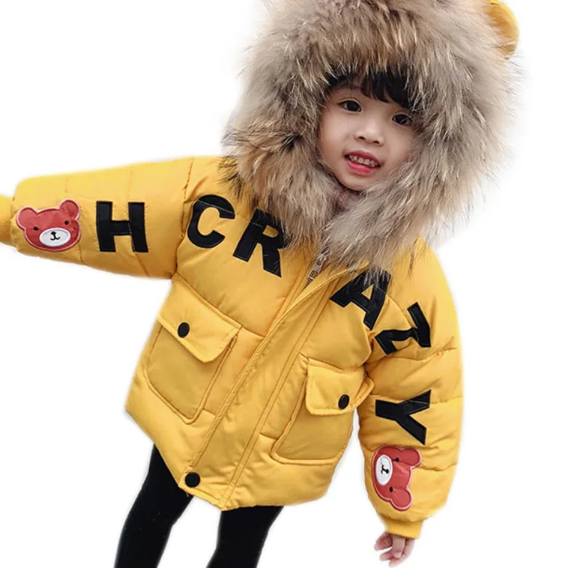 

Children Warm Thick Winter Baby Girl Letter Print Hoodie Outerwear Coat Clothes