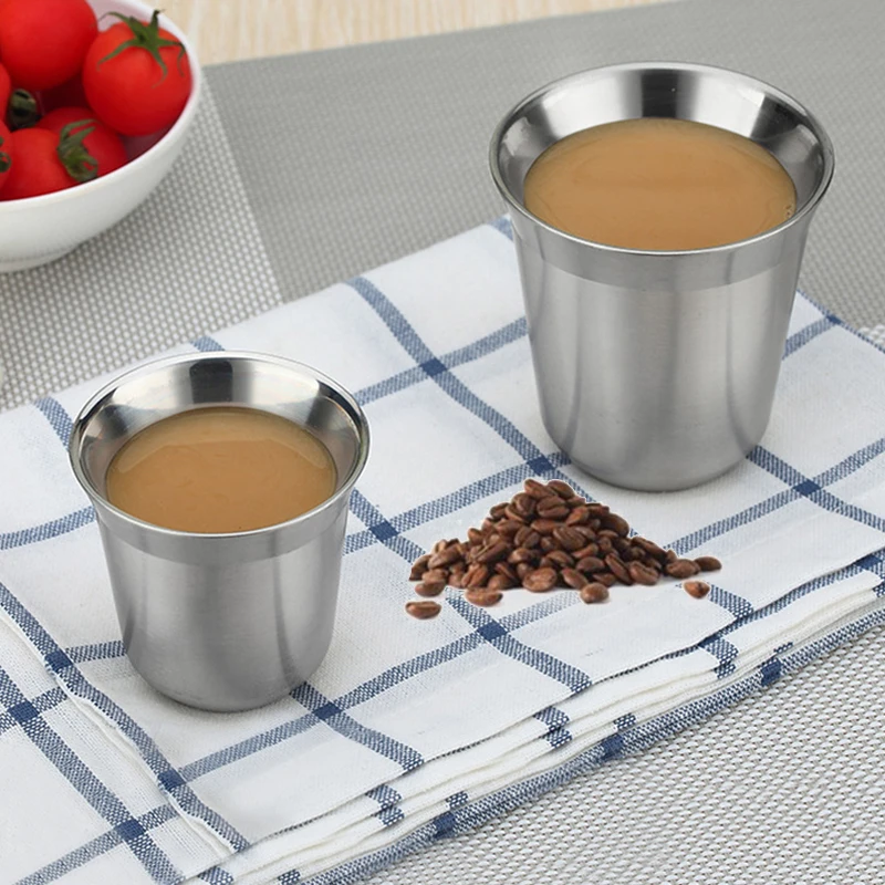 Капсульная Термокружка Nespresso двухслойная чашка из нержавеющей стали 304 для