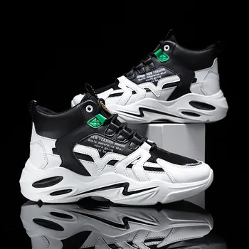 

Men's Shoes Men's Sports Shoes High-top Korean Trend Board Shoes Basketball Shoes Casual Wild Plus Velvet Cotton Shoes